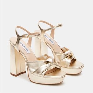 Steve Madden‎ Joyride metallic gold platform heels